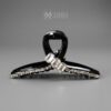 Kẹp tóc đen tuyền đính đá kiểu Pháp size 13cm MYRA